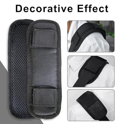 2 Pack Shoulder Strap Pads, Soft Vest Shoulder Strap Pads, Wearable 2.1’ Wide Shoulder Pad for Bag Strap, Universal Replacement (Black)