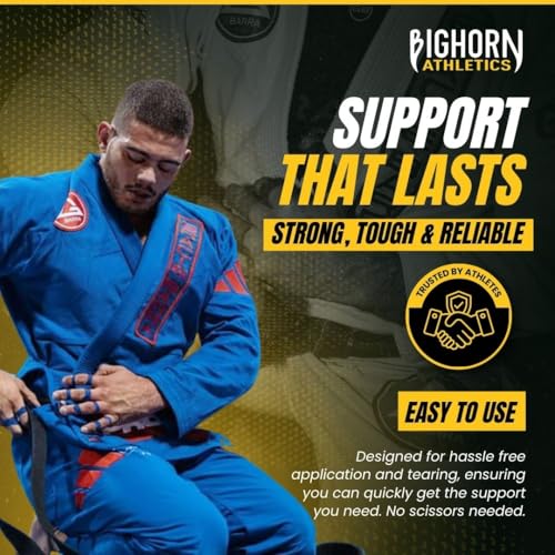 Bighorn Athletics Jiu Jitsu Finger Tape | Residue-Free Athletic Finger Tape for Sports & Injuries: Rock Climbing, Volleyball, Football, Basketball, Hands & Toes | 0.3-Inch x 45-feet, 8-Rolls, Blue | Residue-Free, For Sports & Injuries, Jiu Jitsu, Rock Cli