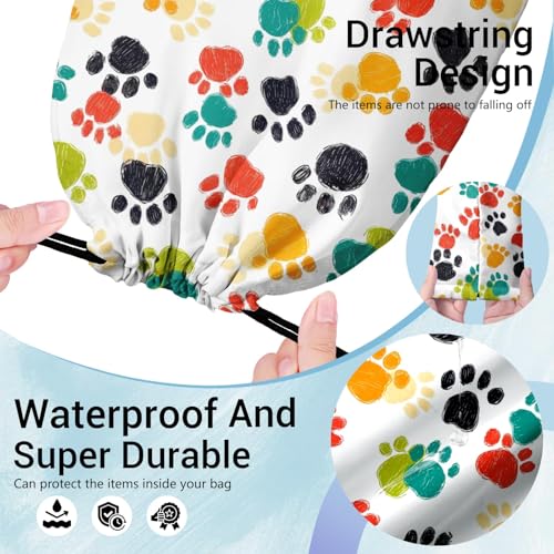 Gymnastics Grip Bag Lightweight Small Drawstring Grip Bags for Gymnasts - color: Animal Paws-multi