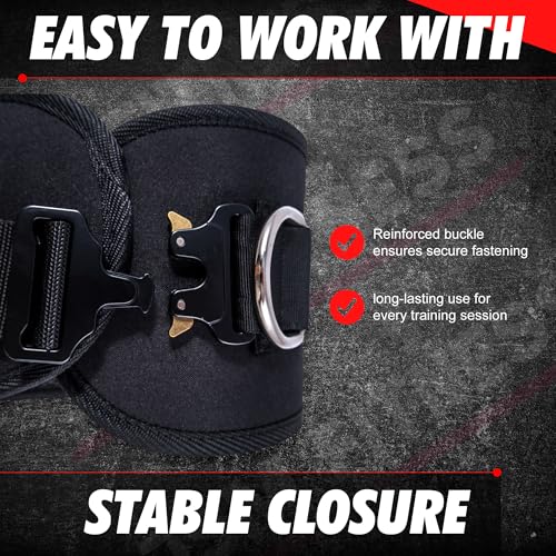 Dip Belt for Weight Lifting with a Quick Closure Steel Buckle, Weighted Belt for Pullups & Dips for Men, with Durable Chain and Carabiners, Weightlifting, Squat, Bodybuilding