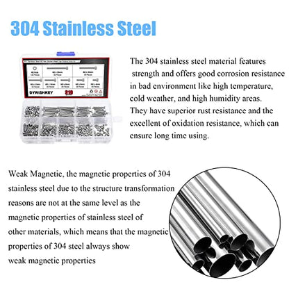 DYWISHKEY 310 Pieces M2 x 4mm/6mm/8mm/10mm/12mm/16mm/20mm, Stainless Steel 304 Hex Socket Head Cap Bolts Screws Nuts Kit with Hex Wrench