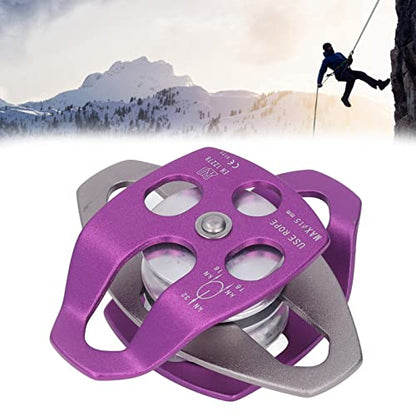 Heavy Duty Climbing Pulley Wear Double Side Swing Pulley, Premium Material for Rock Climbing and Training