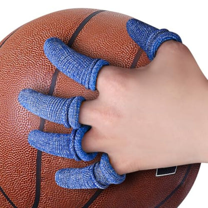 MAGICLULU 10pcs Breathable Finger Sleeves Soft Rebound Sports Finger Protectors Reusable Thumb Cot for Athletic Support and Injury Prevention
