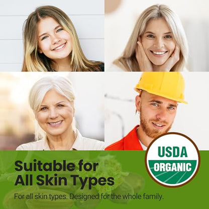 USDA Organic Unscented Jojoba Oil Hand Salve Fragrance-Free (2 oz) | Over 50% Jojoba Oil with Beeswax & Avocado Oil – Rich Conditioning Balm for Sensitive Skin, Dry Hands & Cuticles 60g