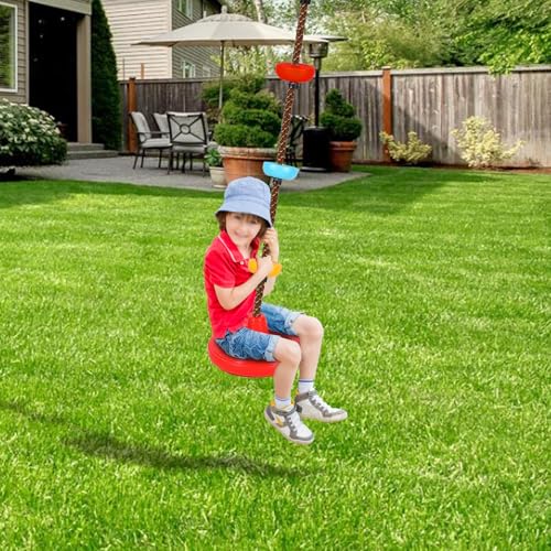 RedSwing Rope Ladder and Disc Swing Seat Combo for Kids, Climbing Ladder for Swing Set, Hanging Rope Ladder with Strap and Snap Hook, Great for Play Set, Outdoor, Tree House, Playground | Climbing Ladder for Swing Set, Hanging Rope Ladder with Strap and S