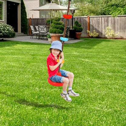 RedSwing Rope Ladder and Disc Swing Seat Combo for Kids, Climbing Ladder for Swing Set, Hanging Rope Ladder with Strap and Snap Hook, Great for Play Set, Outdoor, Tree House, Playground | Climbing Ladder for Swing Set, Hanging Rope Ladder with Strap and S