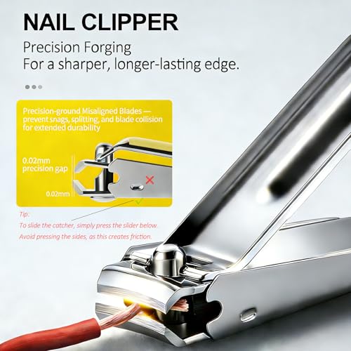 9-in-1 Manicure and Pedicure Kit for Men & Women, Travel Nail Clipper Set with Stainless Steel Tools & Glass Nail File, Portable Grooming Kit in PU Leather Case, Personal Care Gift - color: Yellow-Silver