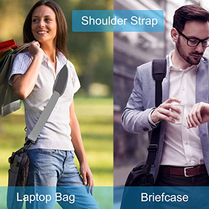 Shoulder Strap, Durable 55" Universal Replacement Laptop Shoulder Strap, Adjustable Comfortable Belt with Metal Hooks for Briefcase, Computer Messenger Bag, Laptop Case Luggage/Duffel/Camera, (Grey) - color: Grey