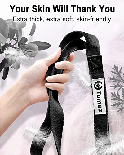 Tumaz Stretching Strap, 10-Loop Non-Elastic Yoga Strap | Designed for stretching, yoga, Pilates and rehab with 10 loops, durable webbing and a longer 79-inch design - color: Black Classic, size: Value-Upgrade
