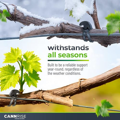 Anchor Bands for Trellising – 110-Pack 5 cm/1.96 in Rubber Vine Ties, UV-Protected Bands: Grapevines, Trees & Climbing Plants – Tool-Free Loop-and-Anchor Design for Install, Weatherproof - size: 110 pack / 1.96"