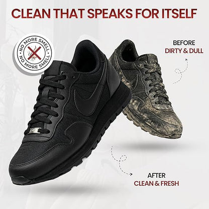 Combat Cleaner Shoe Cleaning Kit – Complete Sneaker Care Solution for Leather, Suede, Canvas, Mesh, Nubuck & More - color: Shoe Cleaner+shield+freshner