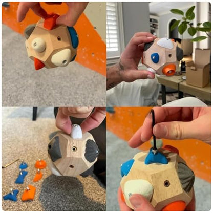 Handcrafted Boulder Block - Build Strength and Precision, 3D Climbing Ball for Strength Training, Simulated Rock Wall Holds, Portable Rock Climbing Gear, Gifts for Rocks Climbers(2PCS) - size: 2PCS