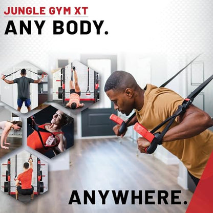 Lifeline Jungle Gym XT Body Weight Suspension Trainer System – Patented Split Anchor, Full-Body Workout, Lightweight Home Suspension Training Kit for Home Gym, Workout Equipment - size: One Size