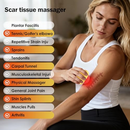 Red Light Vibrating Massage Ball - Trigger Point Tool for Deep Tissue & Muscle Pain Relief, Portable, Suitable for Use All Over the Body (Mango) - color: Mango