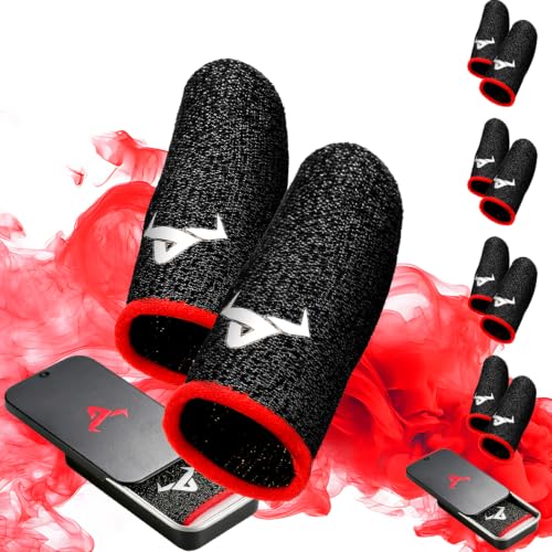 8 Pack Finger Sleeves for Gaming,Thumb Sleeves for Mobile Gaming,Anti Sweat,Ultra Thin,0.15mm Silver Fiber,Suitable for Most Gamers,Gaming Finger Gloves for PUBG COD Dedales Gamer,Covers - color: Silver fiber(8 PCS)