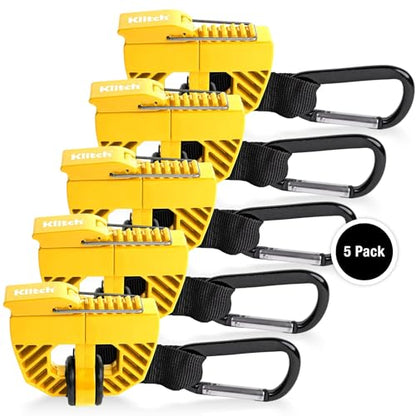 Footwear Clip, Shoe Bag, Hang Extra Shoes Cleats Boots or Gear on Your Bag. - color: 5-Pack Yellow