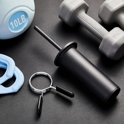 Lasnten Weight Stack Pin Extender, Gym Pin with Spring Clip Collar for 2 Inch Weight Plate Cable Strength Exercise Machine, Commercial and Home Gym - color: Black