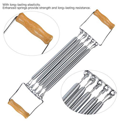 Chest Expander, Removable Spring Resistance Bands, Home Gym Equipment for Muscle Building Strength Training Stretching Routines