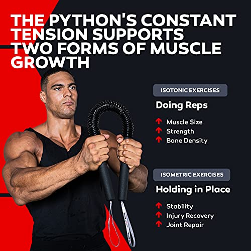 Python Power Twister Bar by Core Prodigy | Upper Body Exercise, Chest, Shoulder, Forearm, Bicep and Arm Strengthening, Workout Equipment