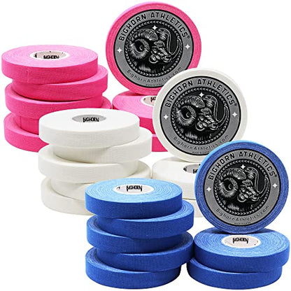 Bighorn Athletics Jiu-Jitsu Finger Tape, 0.5-Inch x 45-feet, 24 Rolls, Pink, White & Blue