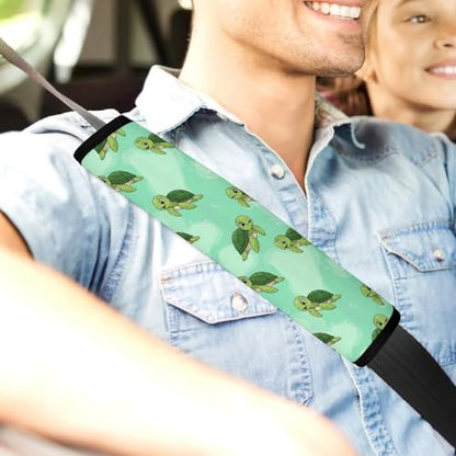 2 Pack Cute Sea Turtles Green Seat Belt Cover Universal Fit Shoulder Protector for Adults and Children, Most Cars, Comfortable Driving - color: Pattern 825