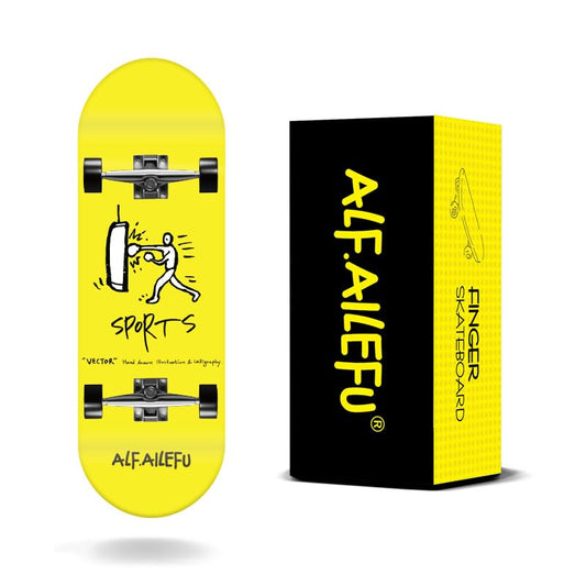 32mm Professional Fingerboard Complete Set, 5-Layer Maple Wood Deck with Metal Trucks, Bearing Wheels and Grip Tape (A621) - style: A621