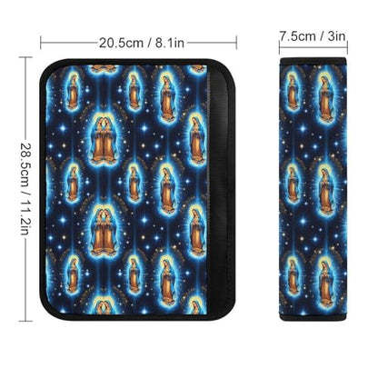 2 Pack Virgin Mary Mother Mary Space Seat Belt Cover Universal Fit Shoulder Protector for Adults and Children, Most Cars, Comfortable Driving - color: Pattern 96