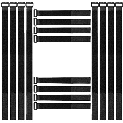 16 Pack (36-18) inch Adjustable Hook and Loop Straps - Heavy Duty Velcro Securing Cinch Straps for Gear, Lashing Bike Rack,Luggage & Outdoor Use - color: 16pack（18+36）inch
