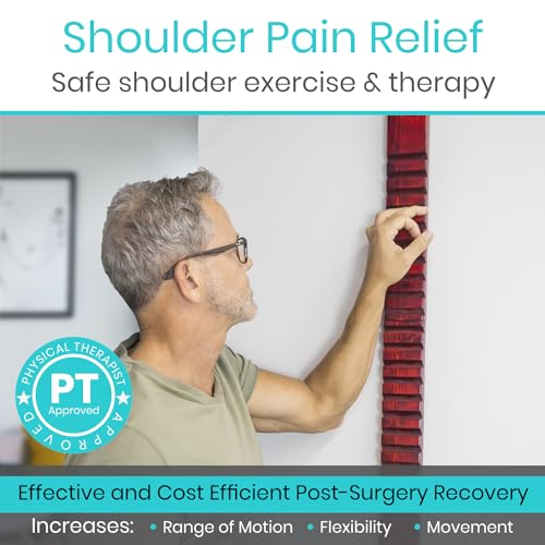 Vive Wooden Finger Ladder for Physical Therapy - Easy Shoulder Rehab | Equipment for Pain Relief - Occupational Rehabilitation Exercise for Frozen Shoulder, Chronic Pain, Rotator Cuff Injury