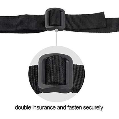 Wisdompro Luggage Strap, 2 Pack Heavy Duty Utility Straps - 48 inch, Black | Lashing Straps with Quick Release Buckle, Adjustable Nylon Belt for Backpacking, Sleeping Bag Compression, Camping, Hiking - color: Black, size: 48 inches