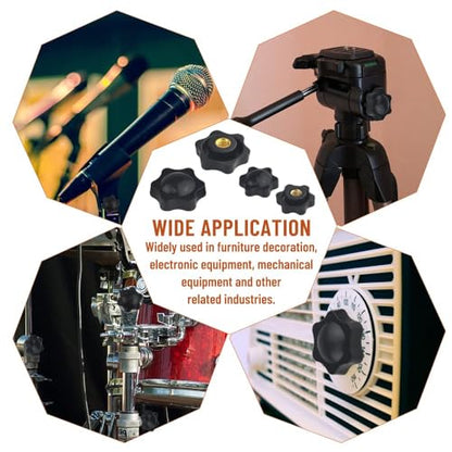 1pcs M4 Star Knobs Nuts for Mechanical Devices Electronic Devices Instruments Furniture Decorations Food and Industrial Equipment Plastic Handle Clamping Knobs - size: M4D