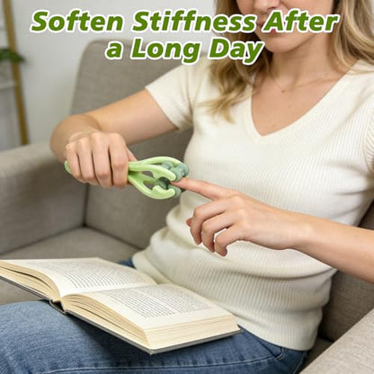 Green Finger Massager Roller & Acupressure Ring for Arthritis Relief, 6 PCS | Hand Therapy Tool for Finger Pain, Trigger Finger, Hand Stiffness, Carpal Tunnel Support, Circulation & Mobility Exercise - color: Green - 6 Pcs
