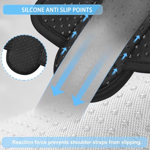 ZINZ 2-Pack Universal Shoulder Pad with Ultra thick Cushion for Bag Luggage Bag Crossbody, Plus Long & Anti-Slip & Breathable,Drak Gray-2Pack - color: Drak Gray-2pack