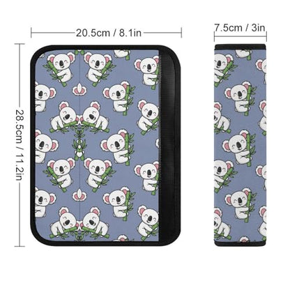 2 Pack Soft Padded Seat Belt Cover for Girls and Boys, All Vehicles, Cute Koala Bear Harness Pads Strap, Anti-Slip Pad - color: Pattern 1040