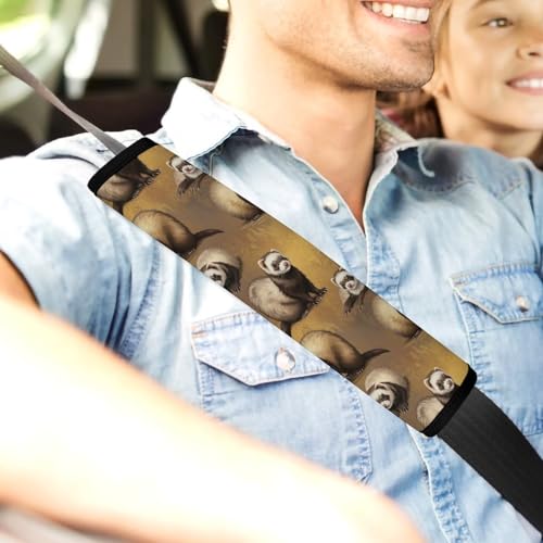 2 Pack Breathable Car Seat Straps Shoulder Pads for Elderly Support, All Vehicles, Cute Ferret Seat Belt Cushion, Neck and Shoulder Support - color: Pattern 624