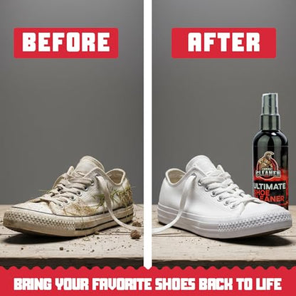 Combat Cleaner Shoe Cleaning Kit – Complete Sneaker Care Solution for Leather, Suede, Canvas, Mesh, Nubuck & More - color: Shoe Cleaner + Hard and Soft Brush