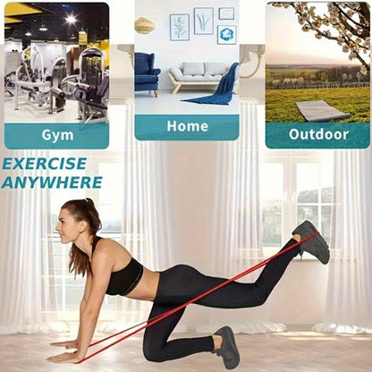 Resistance Bands, Pull-Up Assist Straps for Muscle Training, Non-Slip, Various Tension Levels, Fitness Equipment for Home and Outdoor Use - color: red
