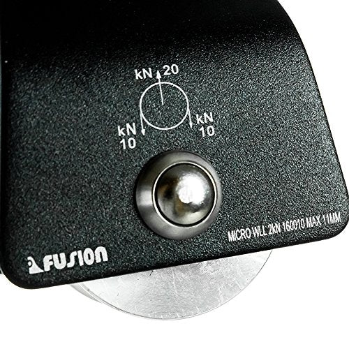 Fusion Climb Ekat Micro Aluminum Side Swing Pulley, Backyard Zipline, Trolley - color: Black