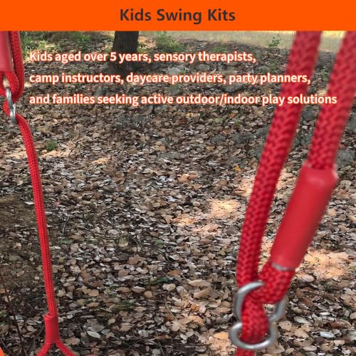 Heavy Duty Plastic Swing Seat for Kids and Adults Backyard 350lbs | Swing Set with Adjustable Rope, Ninja Course Accessory for Indoor Outdoor Playground Toys CPSC Approval - size: Swing