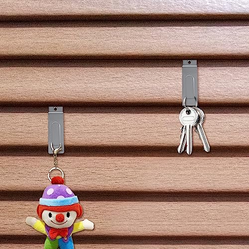 Slatwall Utility Hooks, 10pcs Metal Notch Picture Display Hooks Commercial Slatwall Picture Hook Hangers Painting Hook for Photo Frame Painting Arts Center Slat Panel (Silver) - color: Silver
