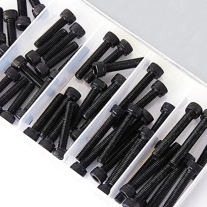 M6 x 30mm 35mm 40mm 45mm 50mm Hex Socket Head Cap Screws Bolts, 12.9 Grade Alloy Steel, Black Oxide Finish, Metric Allen Drive, Fully Threaded, Assortment Kit 50Pcs - size: Socket M6x30-50 mm
