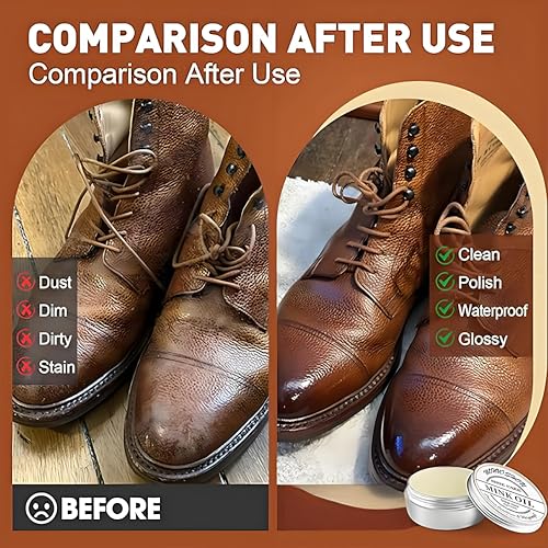 12 PCS Leather Care Kit - Horsehair Brushes,Saddle Soap,Waterproofing Wax,Mink Oil ,Polishing Cloth,Microfiber cloth,Boot Shoe Shine Cleaning Kit Gift for Men Cowboy Husband Dad birthdays Festive