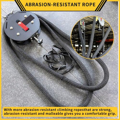 Endless Rope Trainer with Adjustable Resistance, Portable Rope Pull Machine for Home Gym & Strength Training, Hanging Infinity Pulley System for Cardio & Full Body Workout