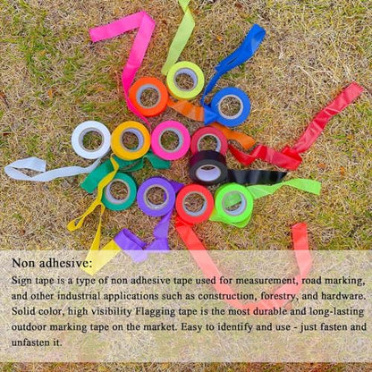 10 Pack Pink Flagging Tape, Non-Adhesive Plastic Ribbon Neon Marking Roll | 1inch*2000ft, Marking Tape for Tree Marking, Hunting, Boundaries and Hazardous Areas,Trail Marking - color: Pink-10pack