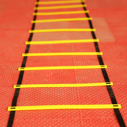 Ultimate Agility Ladder Speed Training Equipment - 8, 12, 16 Rungs Nylon Rope PP Rope Adjustable Speed Ladder for Kids and Adults, with Carry Bag - size: C