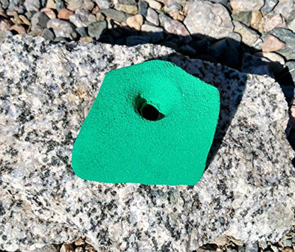 Single Handed Jug Polyurethane Bolt-On Rock Climbing Wall Hand Hold - color: Green