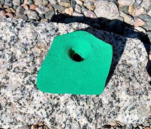 Single Handed Jug Polyurethane Bolt-On Rock Climbing Wall Hand Hold - color: Green