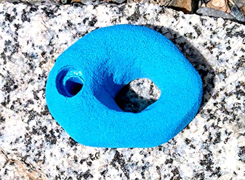 Large Finger Pocket Polyurethane Bolt-On Rock Climbing Wall Hand Hold - color: blue