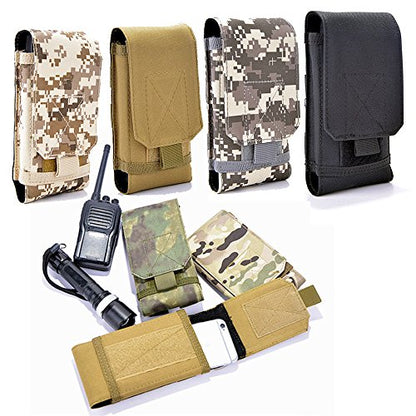 Tactical MOLLE Smartphone Holster, Universal Army Mobile Phone Belt Pouch EDC Security Pack Carry Accessory Kit Blowout Pouch Belt Loops Waist Bag Case for iPhone SE 5S Samsung Galaxy S4 mini - color: #B (Small)