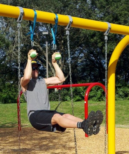 Atomik Climbing 3.5 inch Hanging Ninja Balls in Red for Grip and Strength Training as Seen on American Ninja Warrior